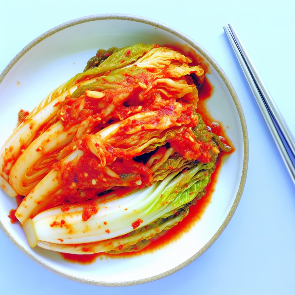 Korejské kimchi z kvašeného zelí